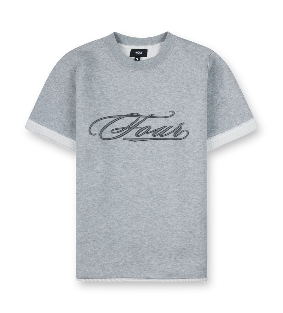 Raw Edge T-Shirt Grey Melange