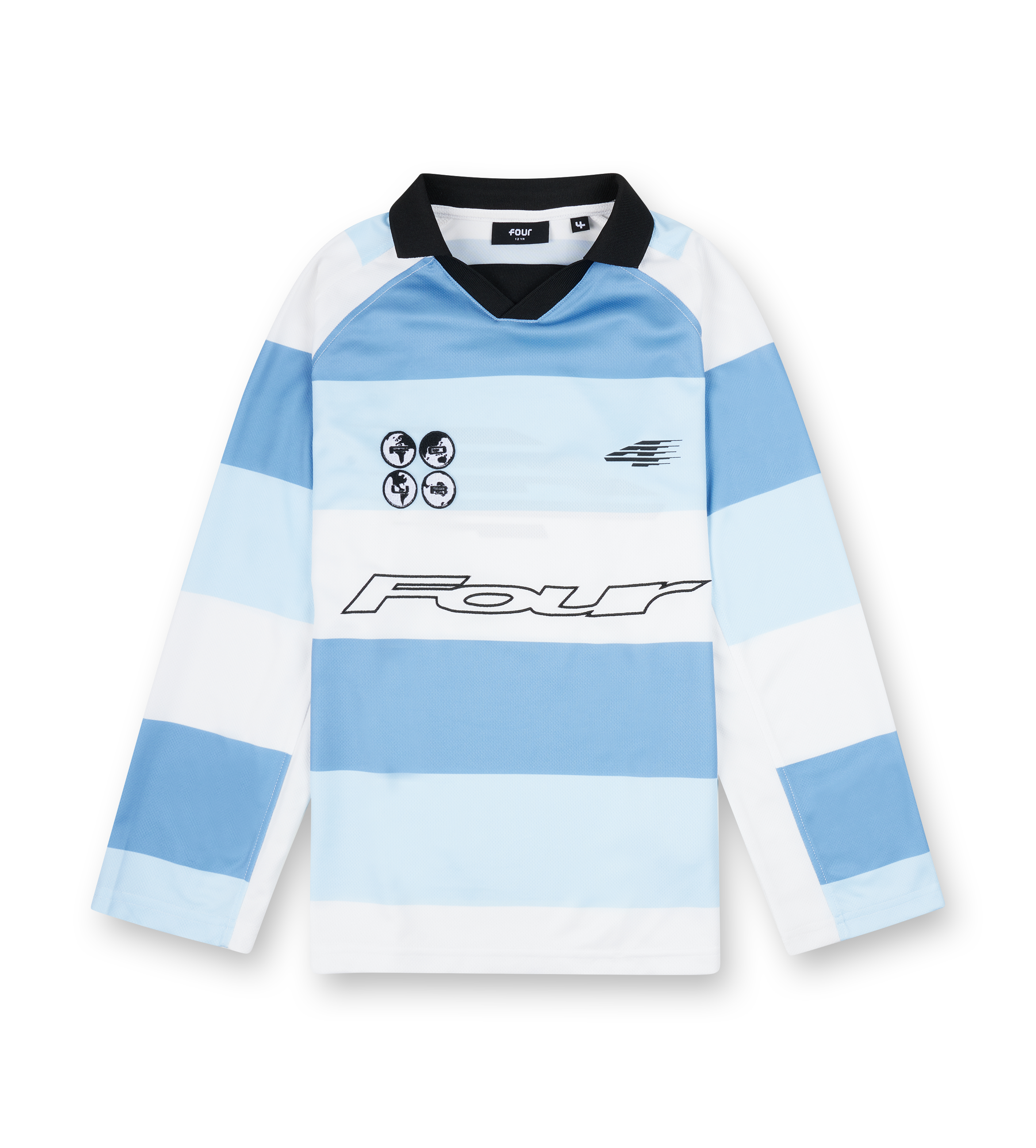 LS Voetbalshirt Wit/Blauw