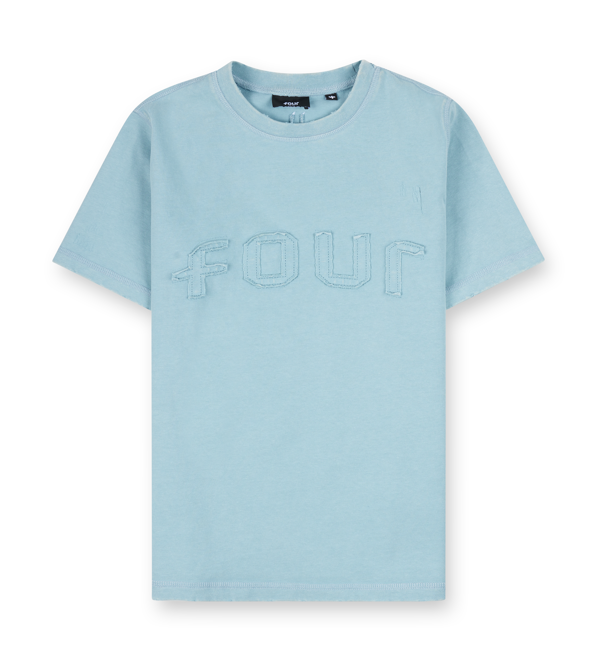 Destroyed T-Shirt Washed  Aqua Gray