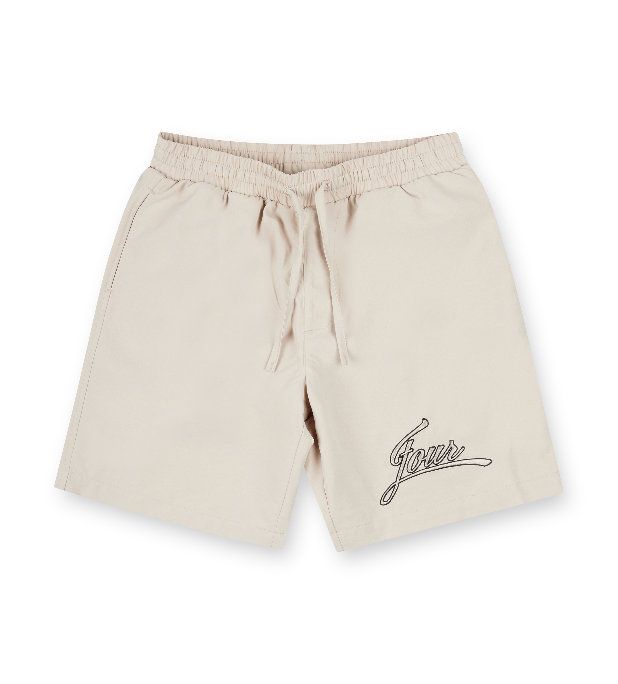 Script Shorts Beige