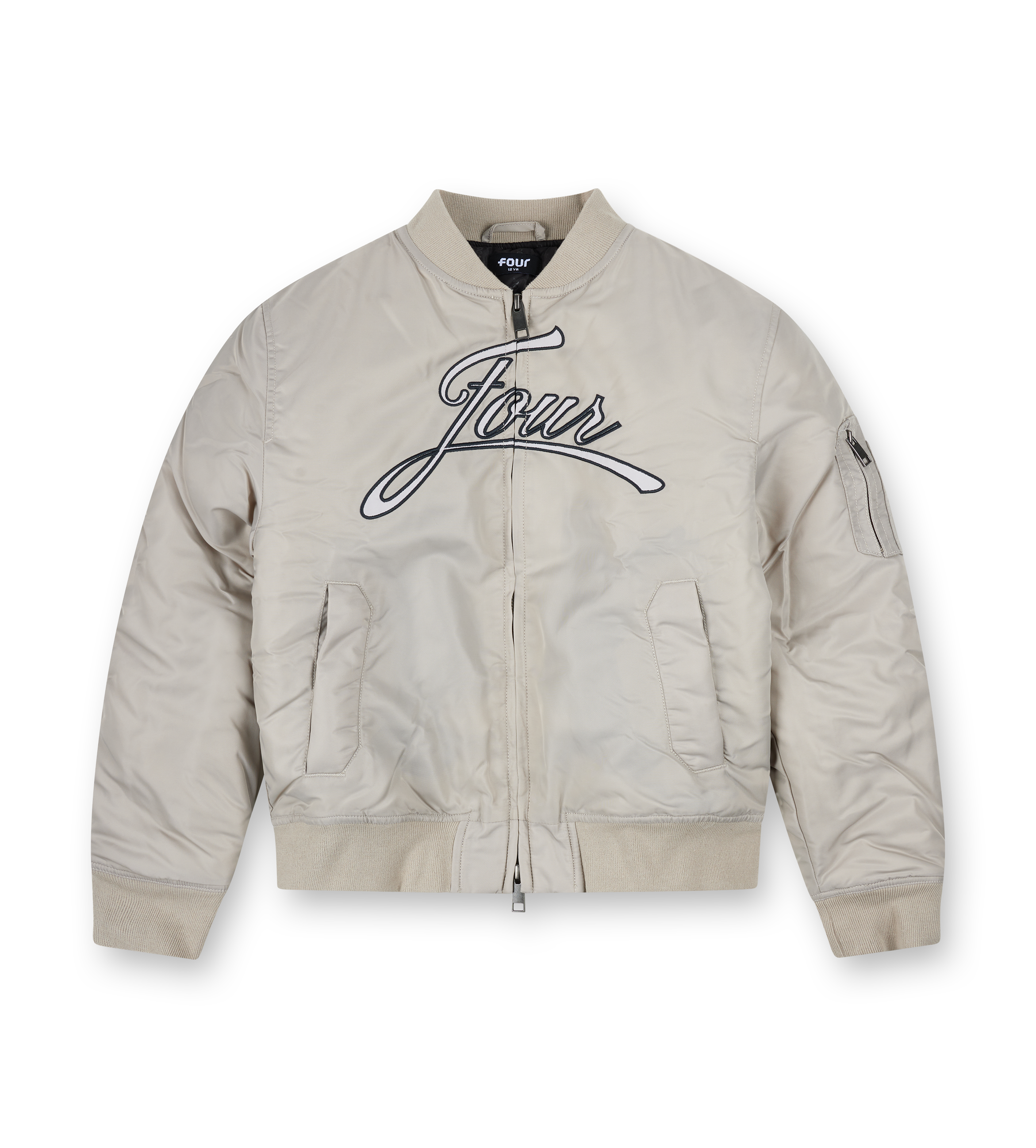 Script Bomber Jacket Sand