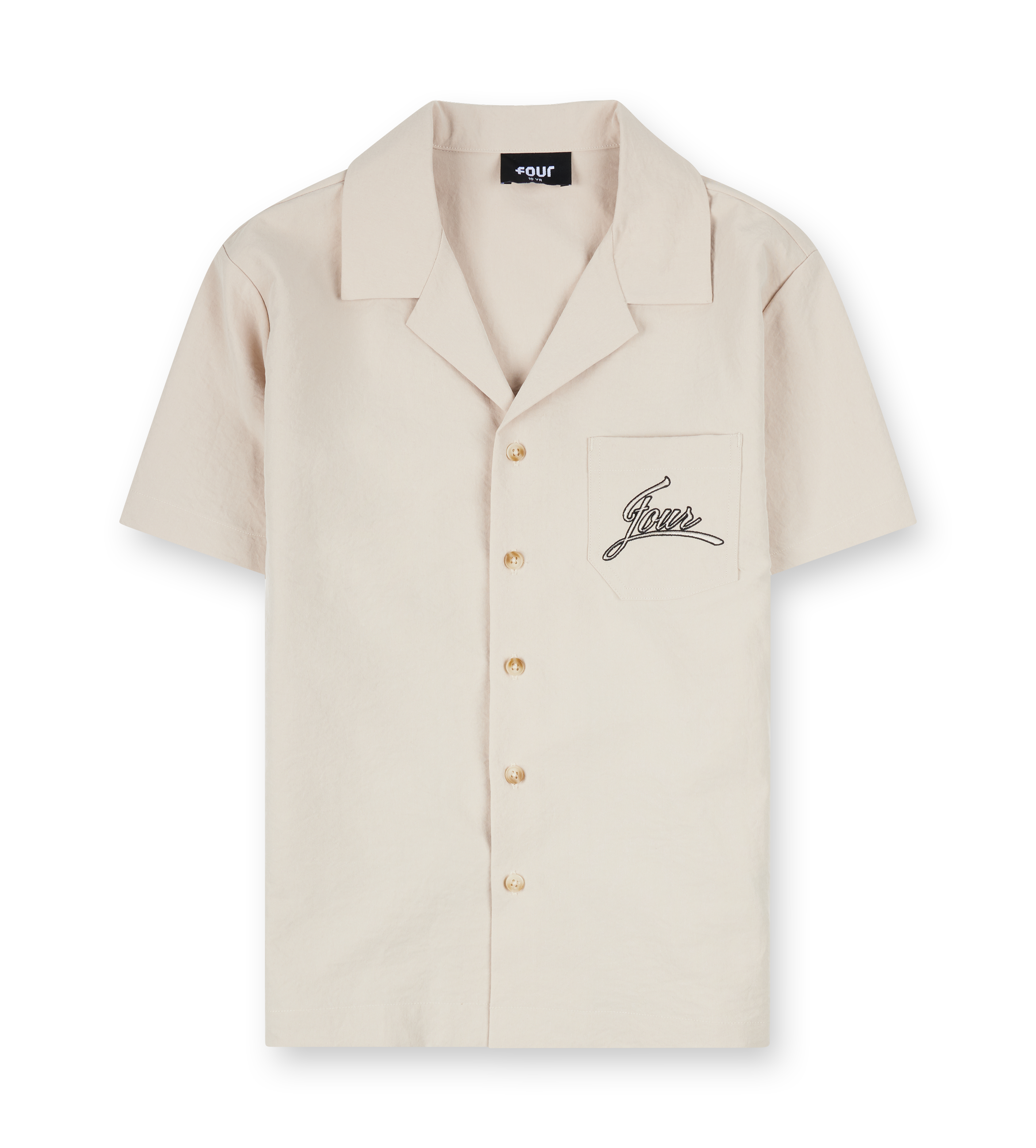 Script SS Shirt Beige