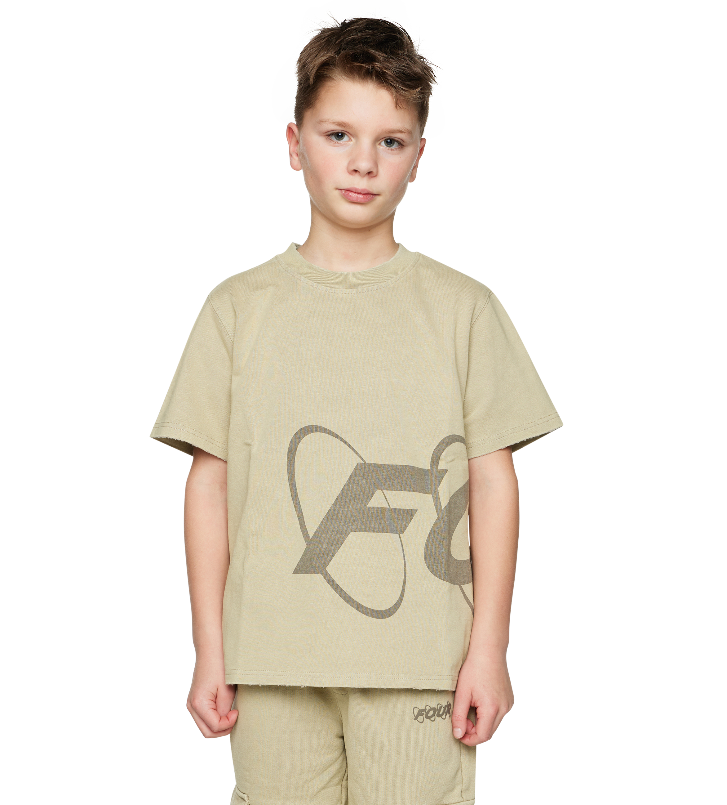 Big Circles T-Shirt Washed Oatmeal