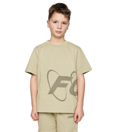 Big Circles T-Shirt Washed Oatmeal
