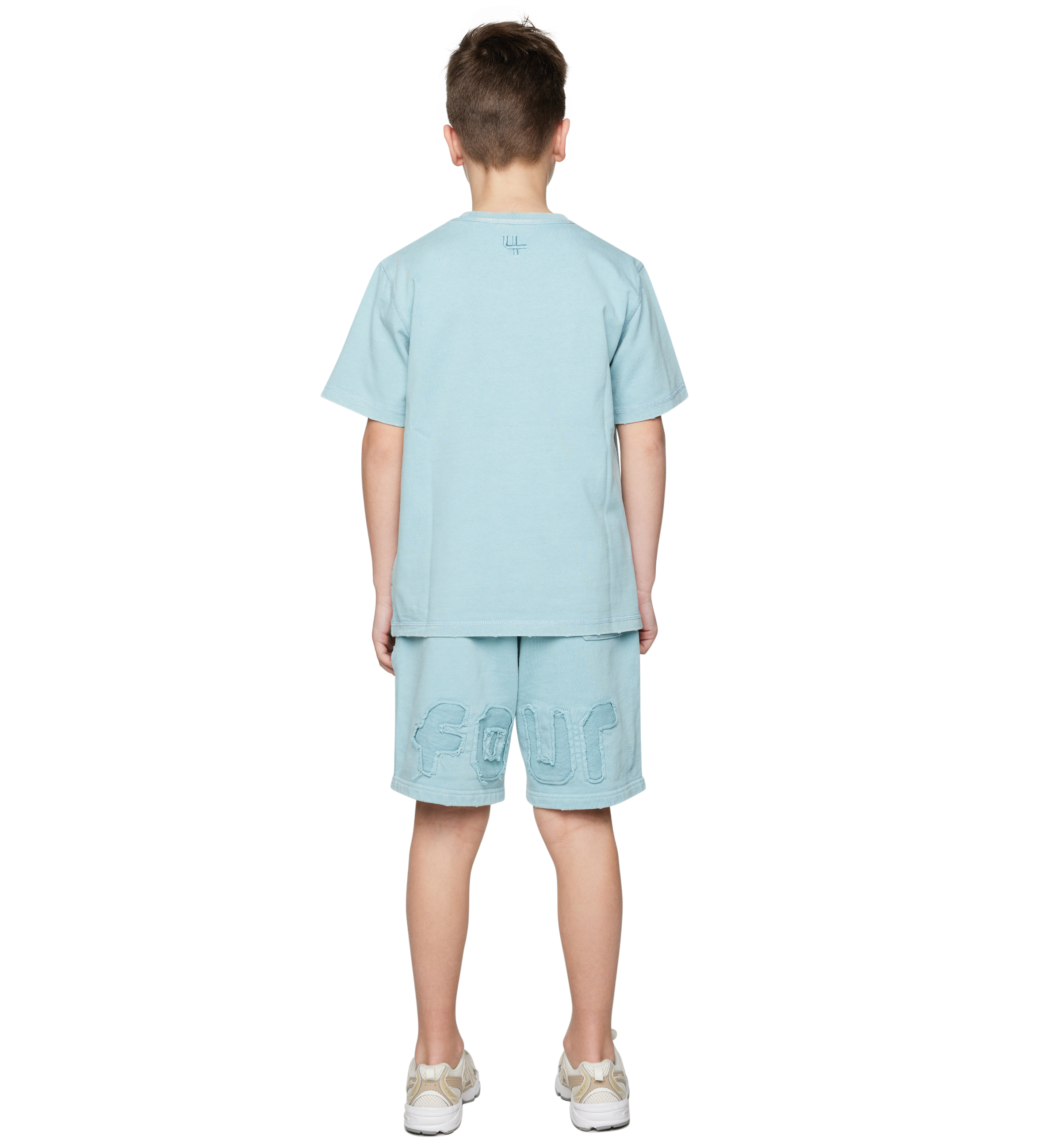 Destroyed T-Shirt Washed  Aqua Gray