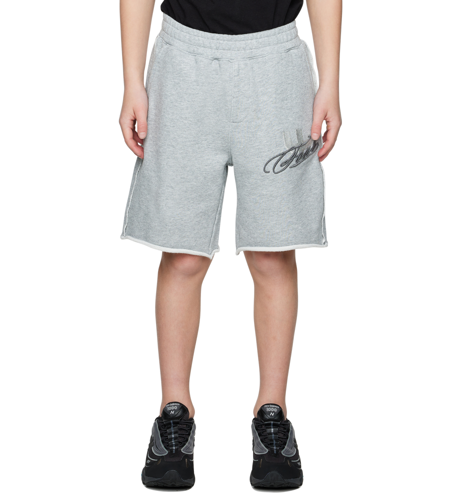 Raw Edge Shorts Grey Melange