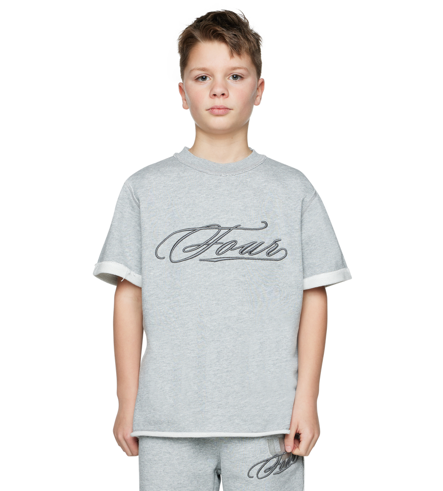 Raw Edge T-Shirt Grey Melange