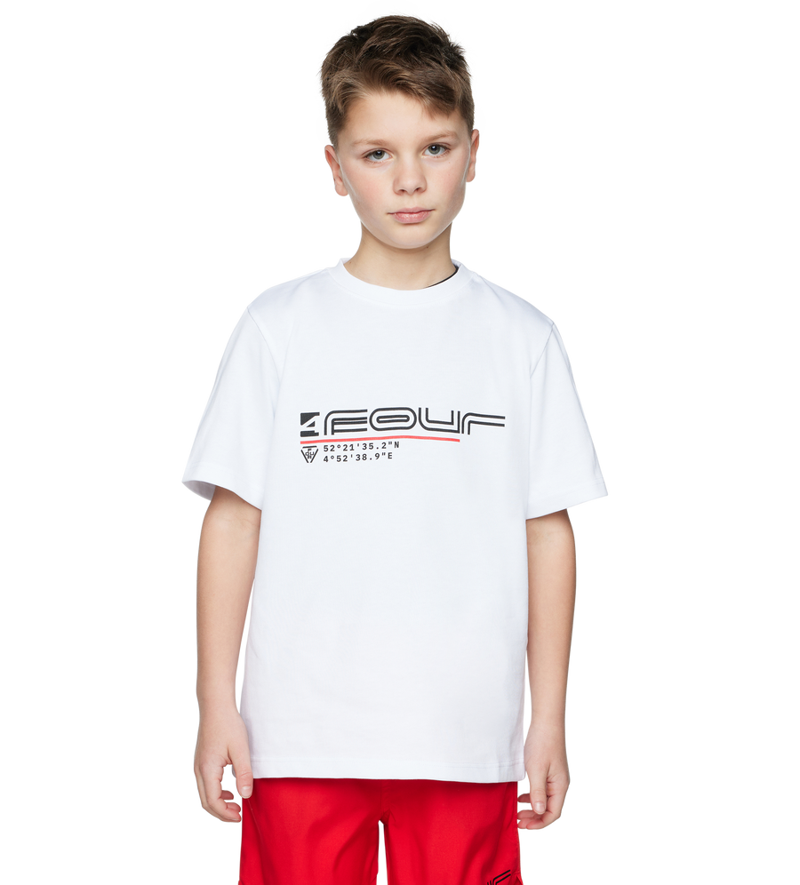 Topo T-Shirt White/ Orange