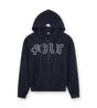 Outline Zip Up Hoodie Zwart