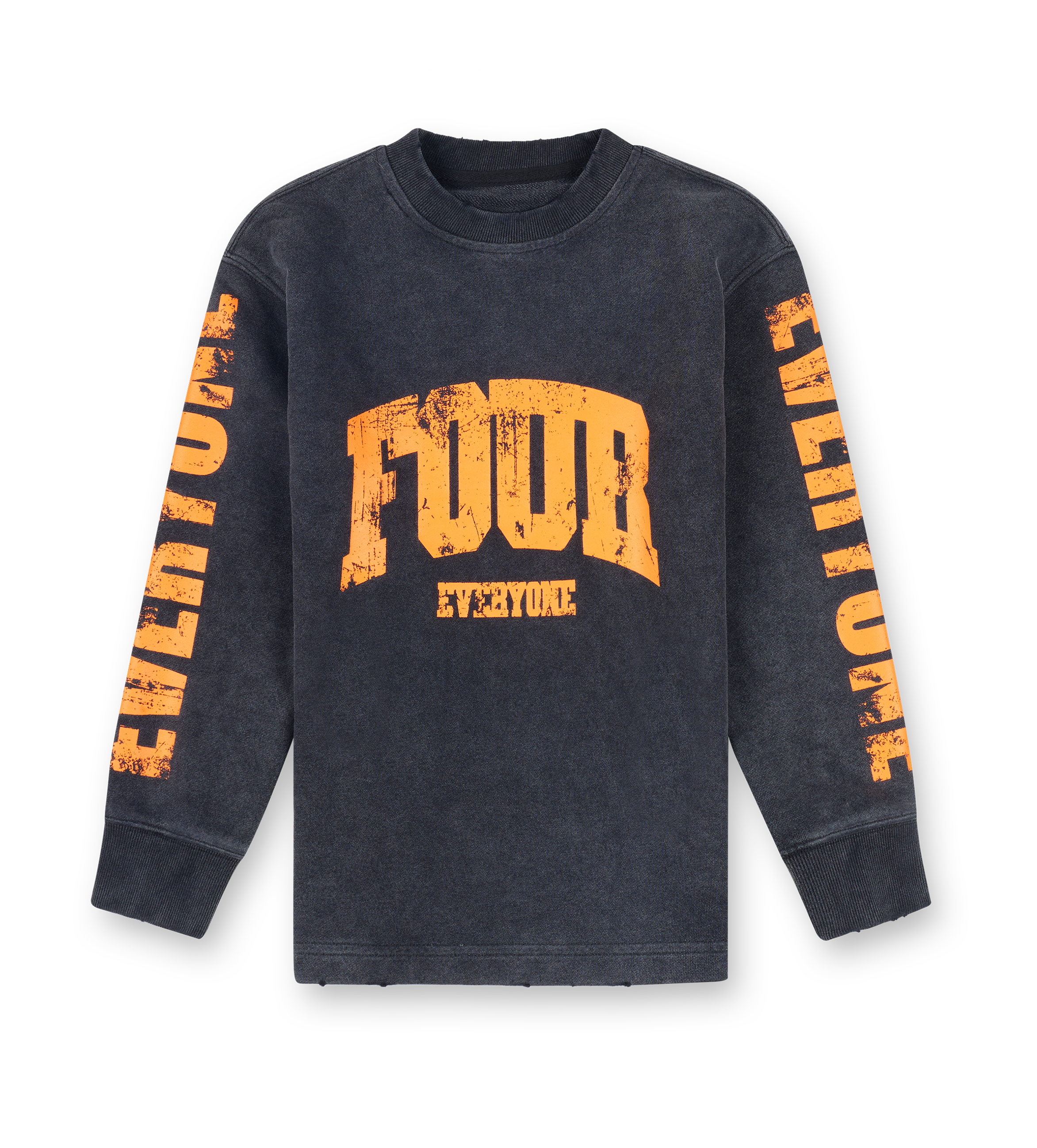 Four Everyone Longsleeve Washed Black/ Orange