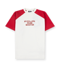 Bold Raglan T-shirt Cannoli Cream/ Savy Red