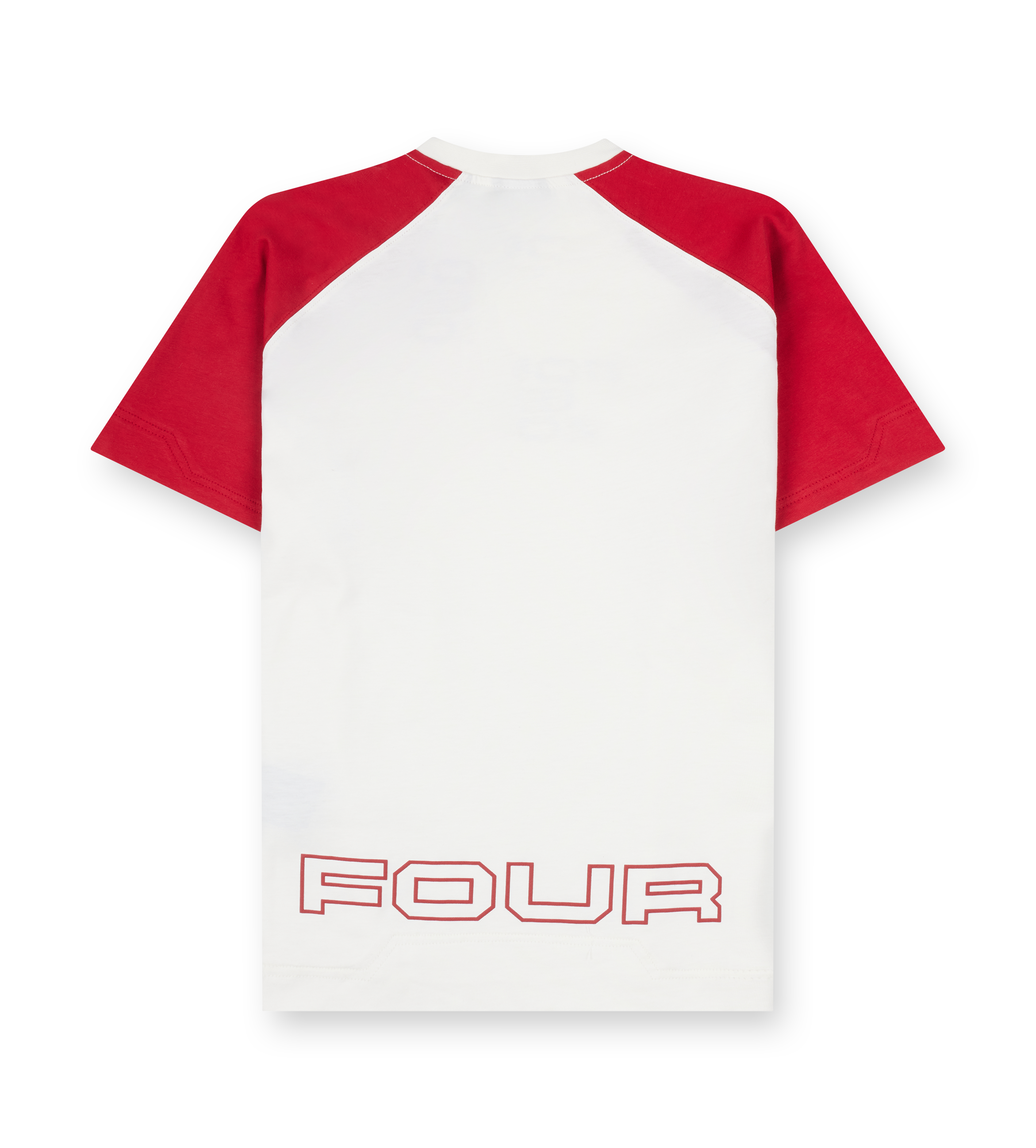 Bold Raglan T-shirt Cannoli Crème/ Savy Red