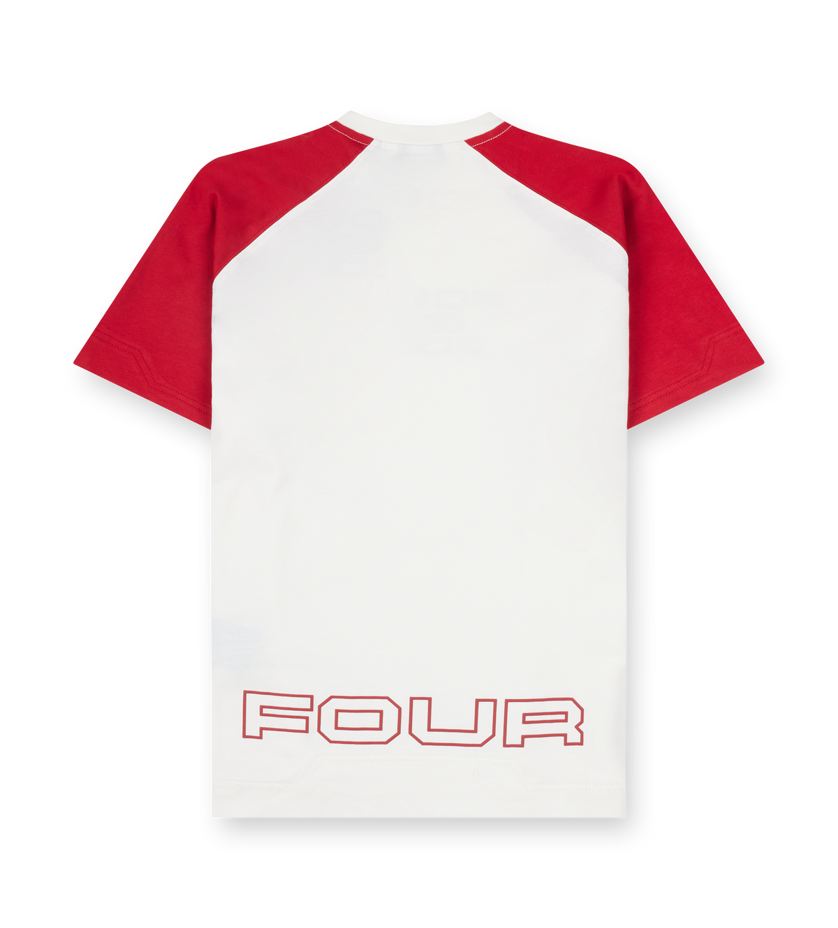 Bold Raglan T-shirt Cannoli Crème/ Savy Red