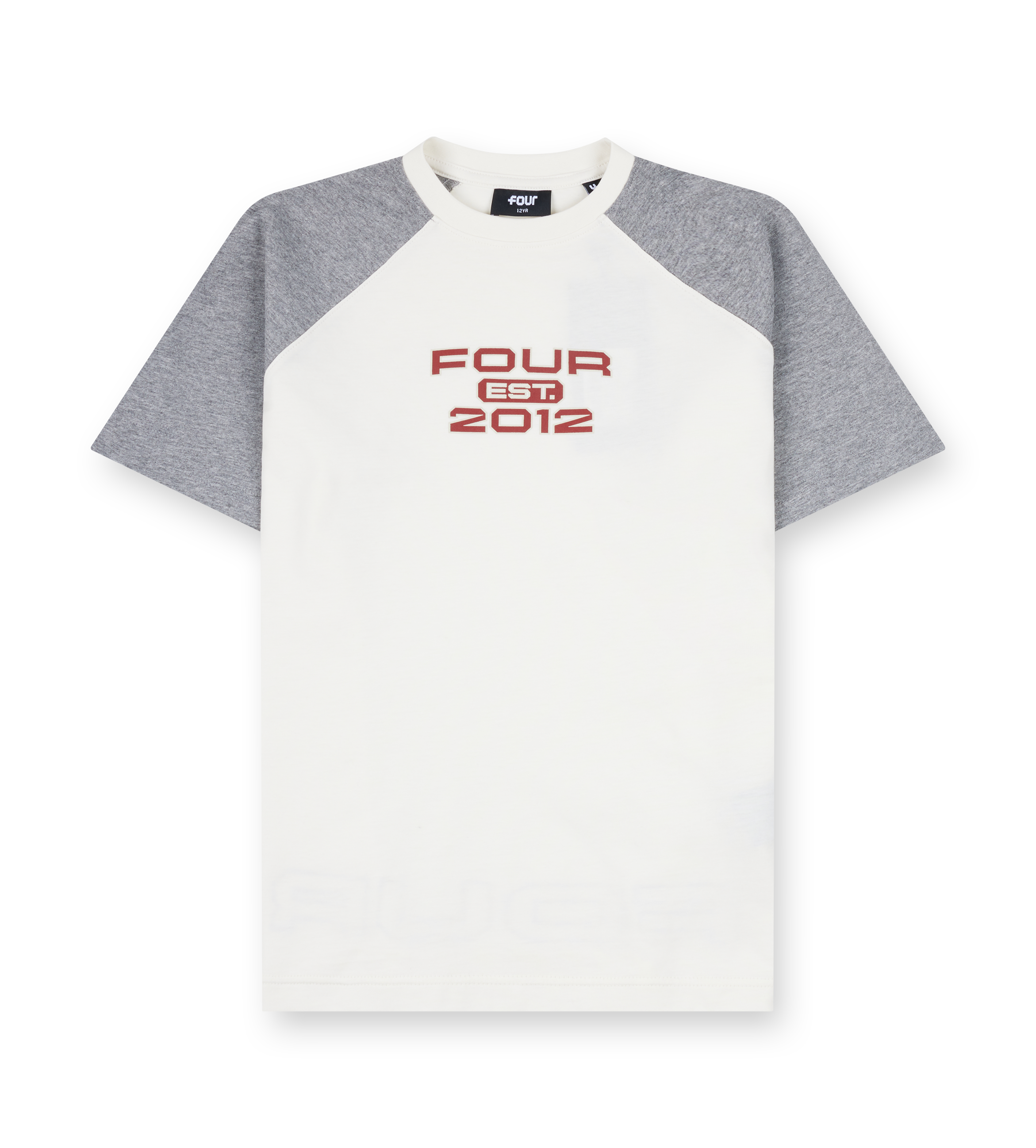 Bold Raglan T-shirt Cannoli Crème/Grijs Melange