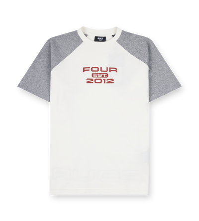 Bold Raglan T-shirt Cannoli Crème/Grijs Melange