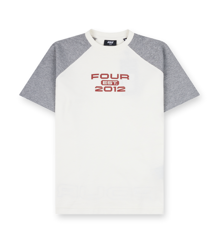 Bold Raglan T-shirt Cannoli Crème/Grijs Melange