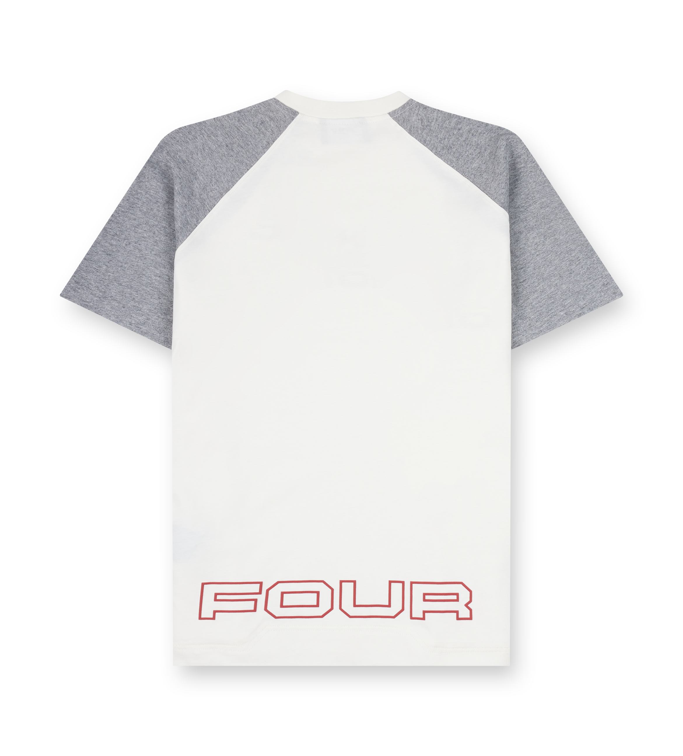 Bold Raglan T-shirt Cannoli Crème/Grijs Melange