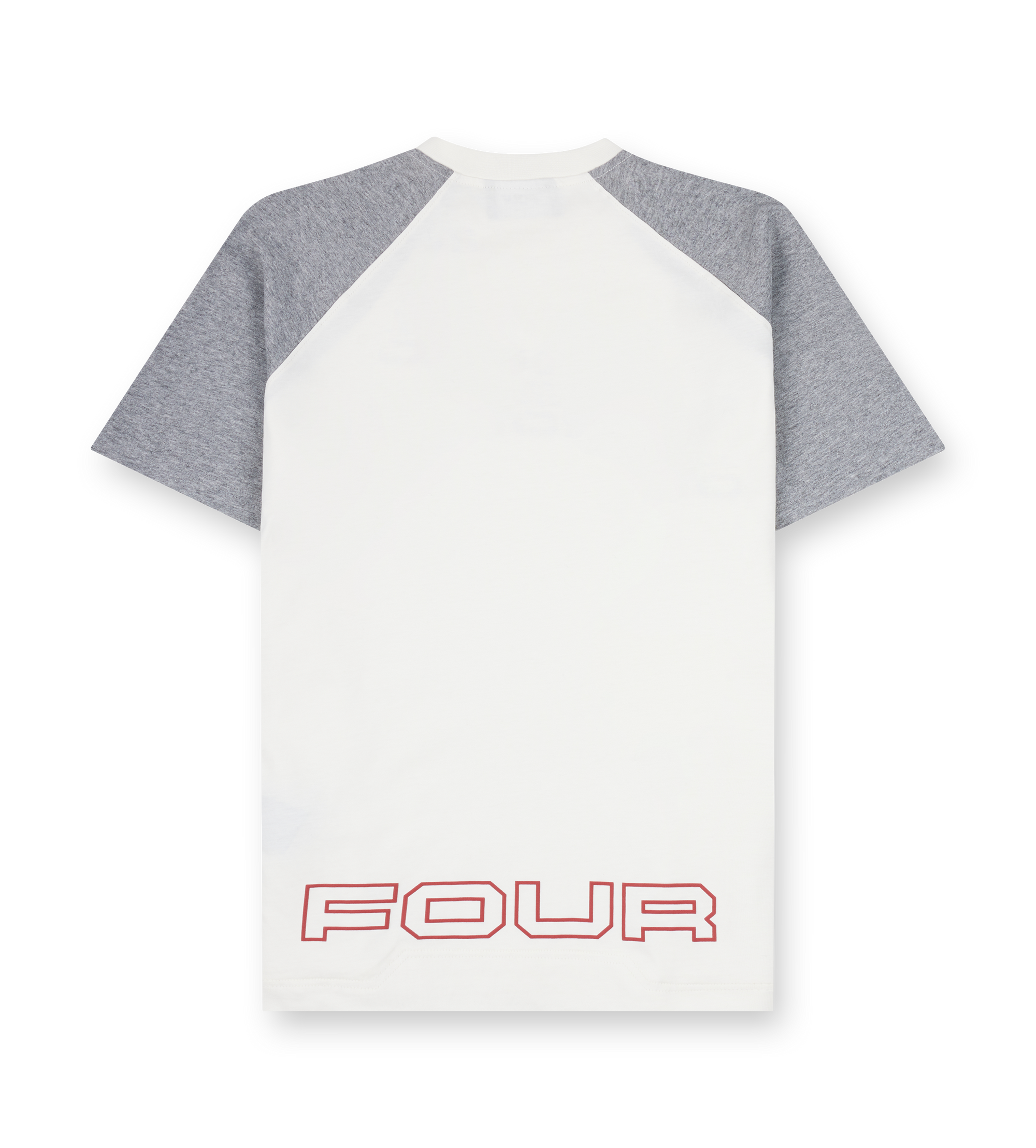 Bold Raglan T-shirt Cannoli Crème/Grijs Melange