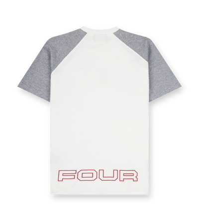 Bold Raglan T-shirt Cannoli Crème/Grijs Melange