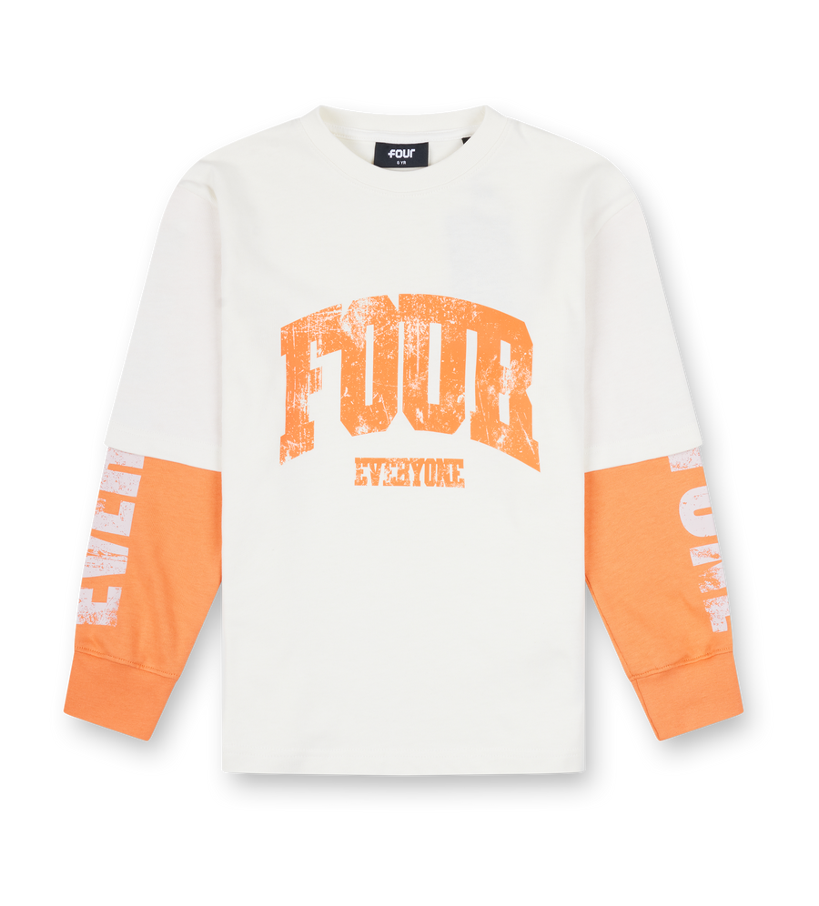 Four Everyone DL Longsleeve Cannoli Cream/ Orange