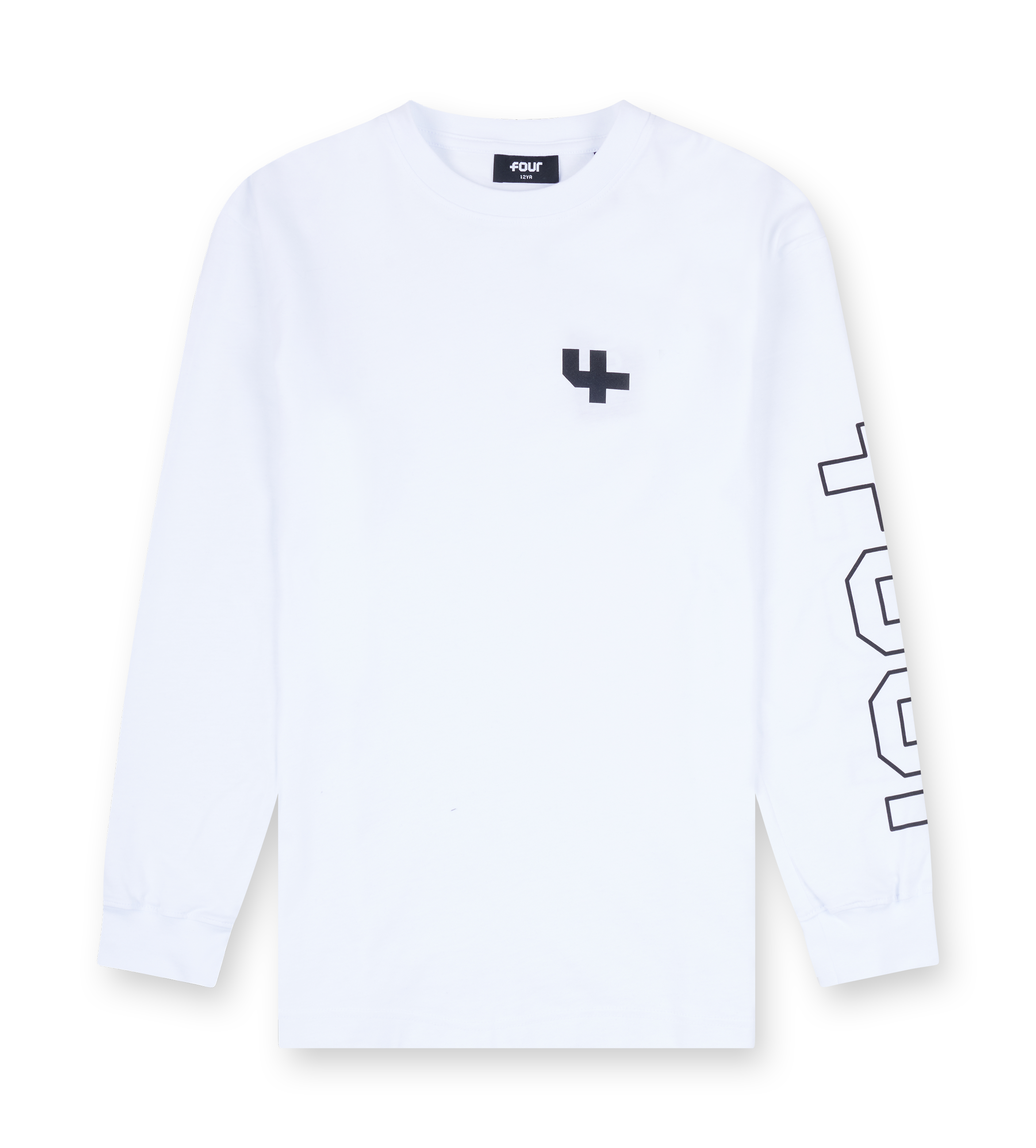 Outline Longsleeve Cuffed White