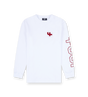 Outline Longsleeve Cuffed White/ Savvy Red