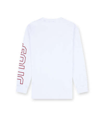 Outline Longsleeve Cuffed wit/savvy rood