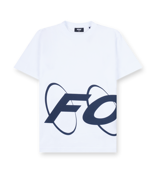 Big Circles T-shirt Wit/Marineblauw