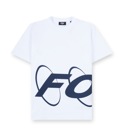Big Circles T-shirt White/ Marine Blue