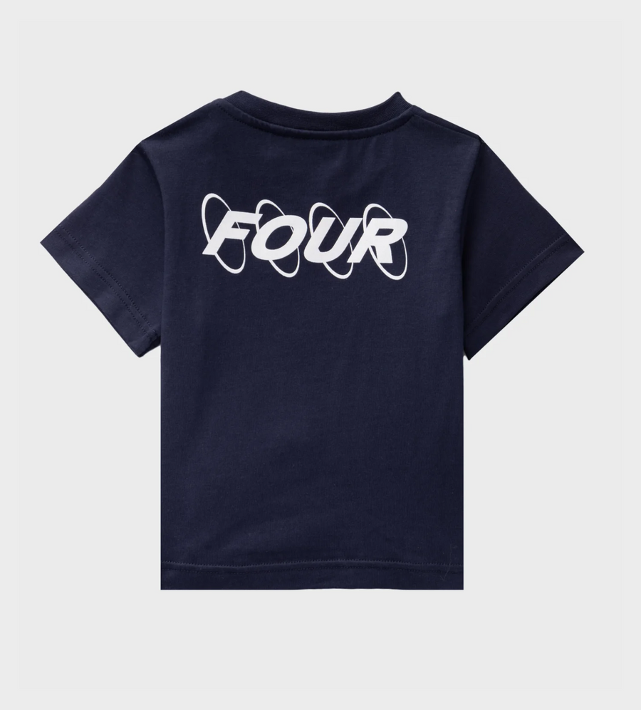 FOUR Baby Circles Logo T-shirt in Marine Blue
