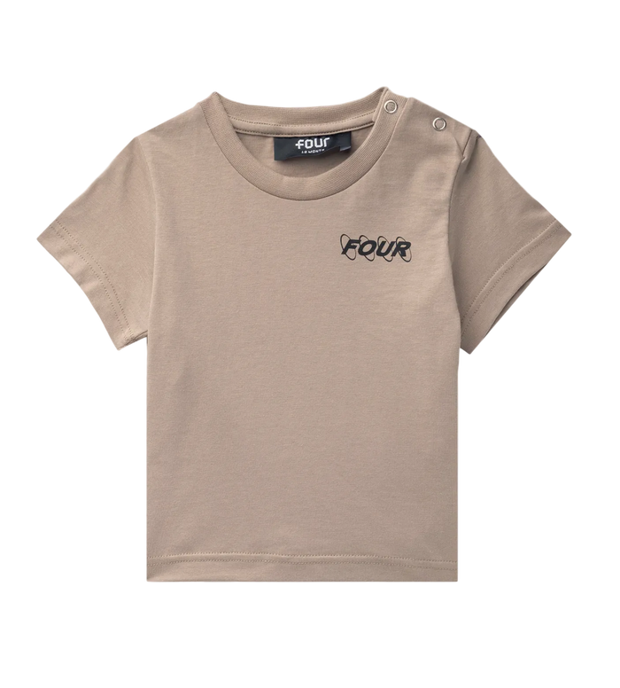 FOUR Baby Circles Logo T-shirt in Vintage Khaki