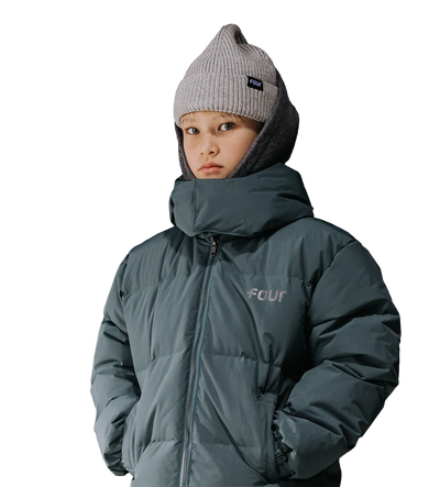FOUR Beanie in Grey Melange