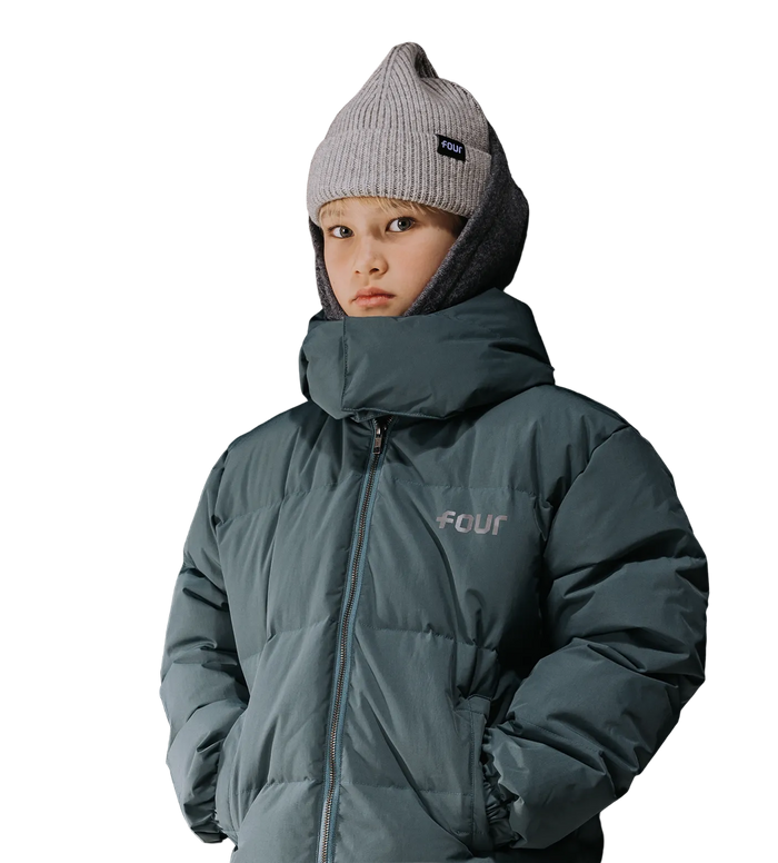 FOUR Beanie in Grey Melange