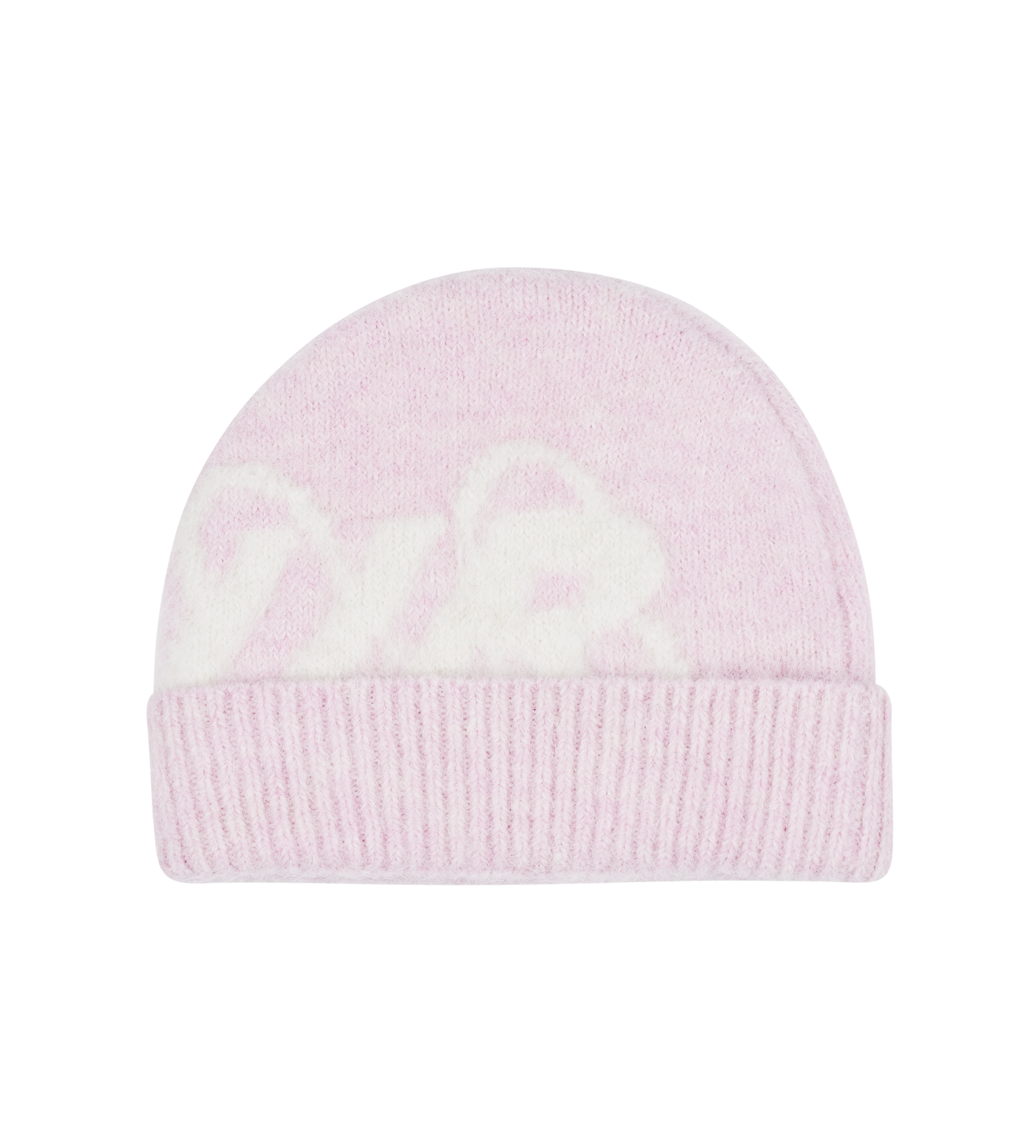 Big Circles Fluffy Beanie Soft Pink
