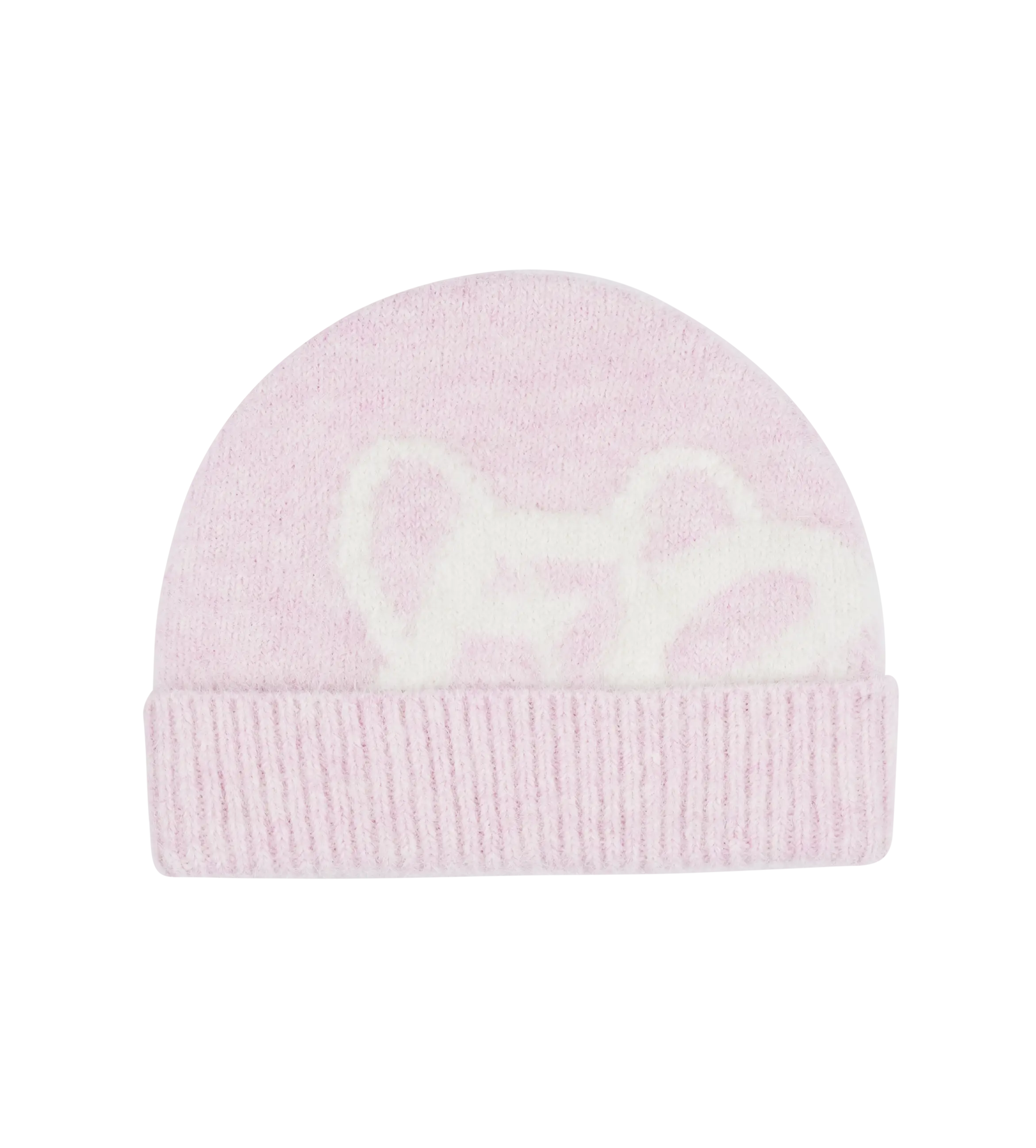 Big Circles Fluffy Beanie Soft Pink
