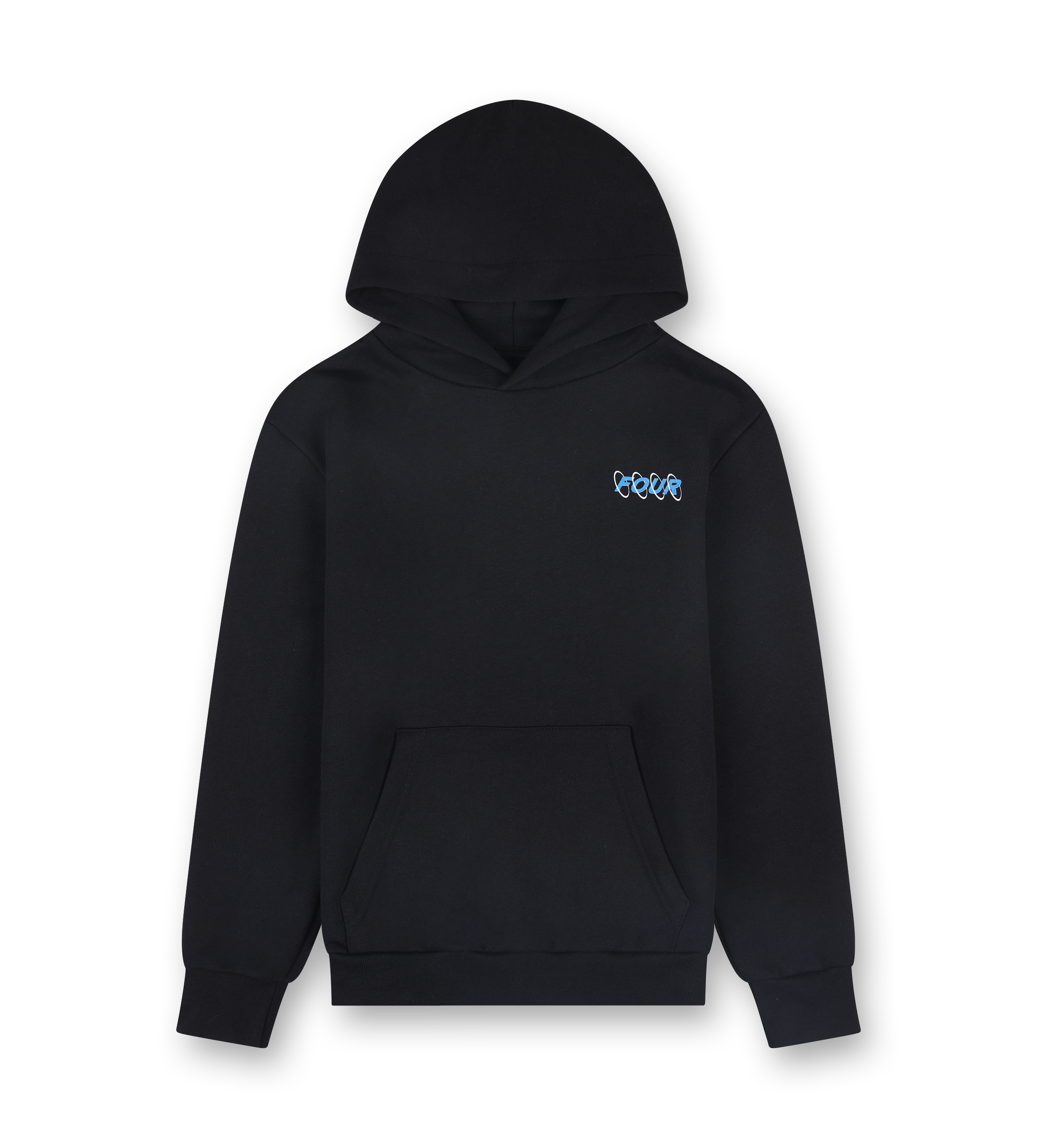 FOUR Circles Hoodie in Black & Princess Blue