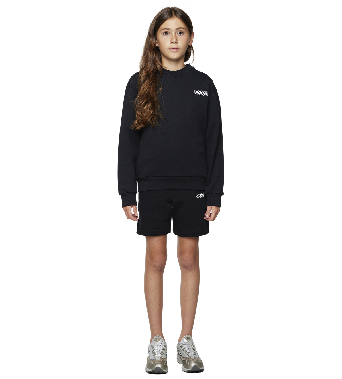 FOUR Circles Logo Crewneck in Black