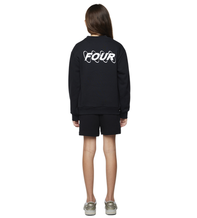 FOUR Circles Logo Crewneck in Black