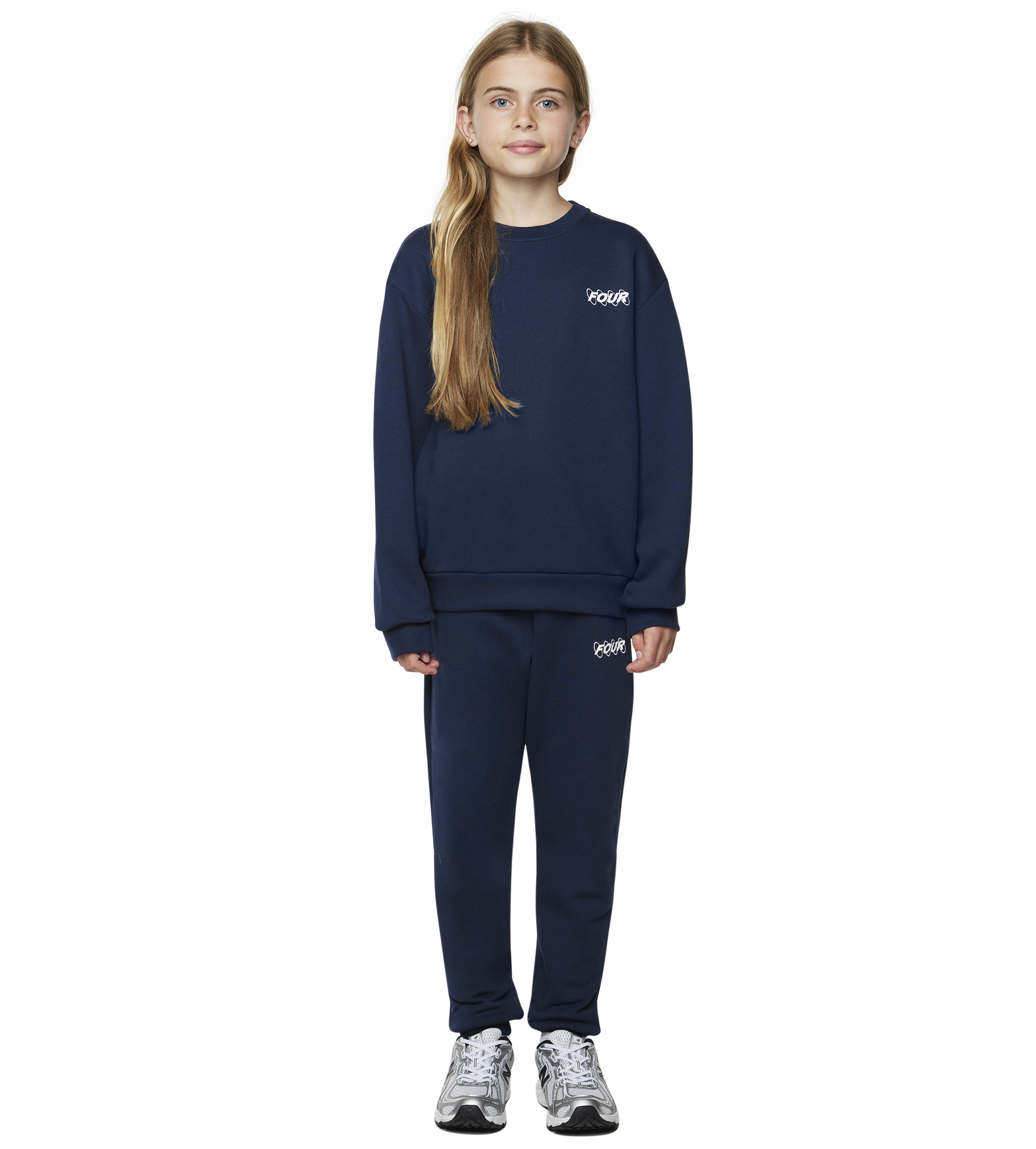 FOUR Circles Logo Crewneck in Marine Blue