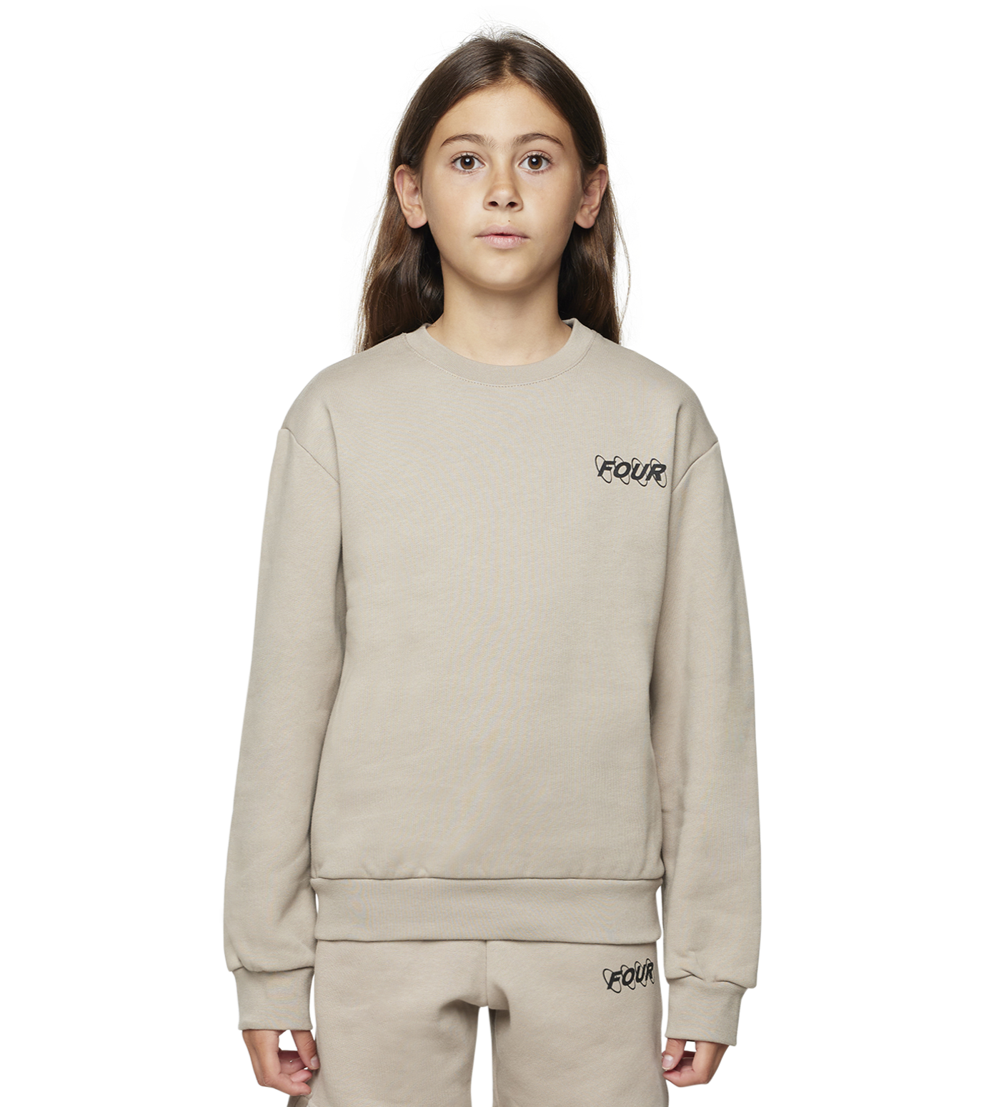 FOUR Circles Logo Crewneck in Vintage Khaki