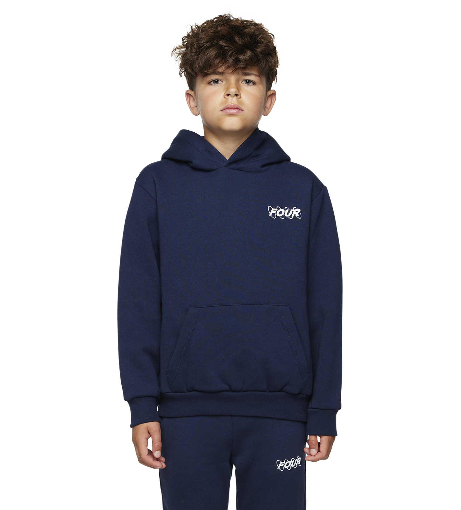 FOUR Circles Logo Hoodie in Marine Blue
