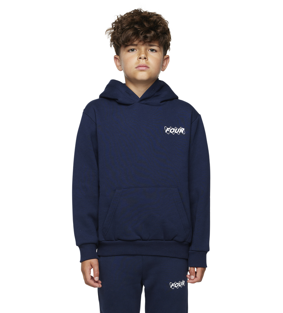 FOUR Circles Logo Hoodie in Marine Blue