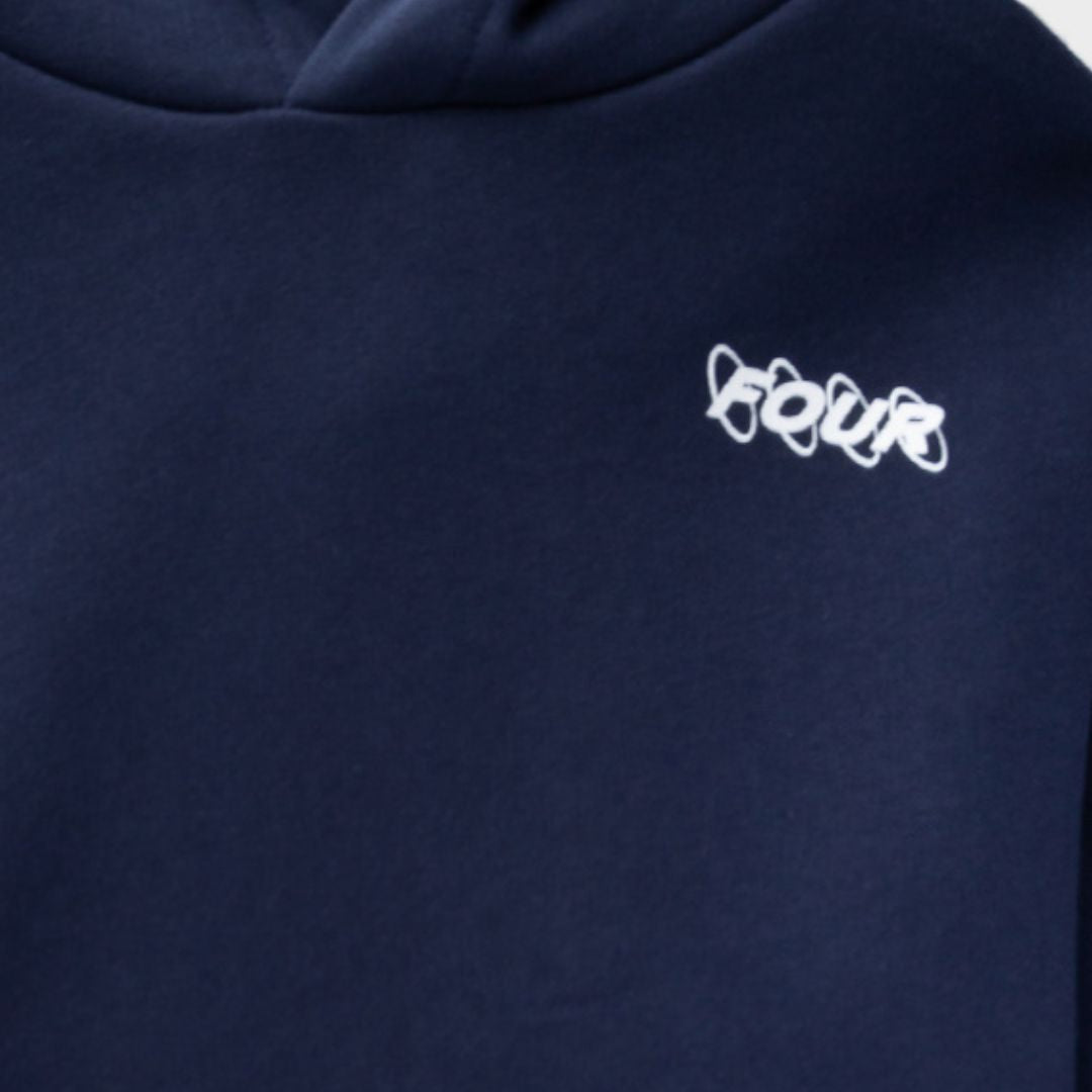 FOUR Circles Logo Hoodie in Marine Blue