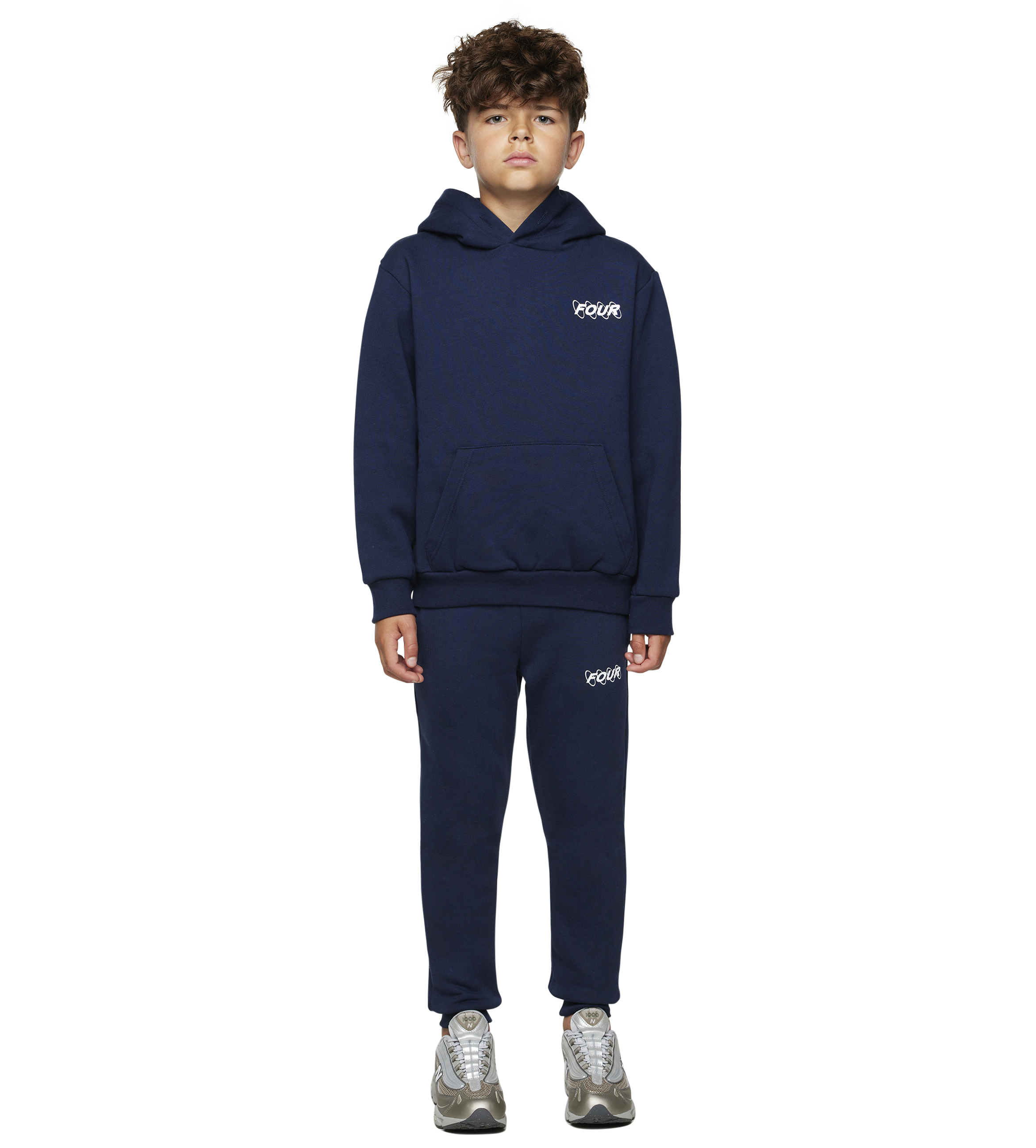 FOUR Circles Logo Hoodie in Marine Blue