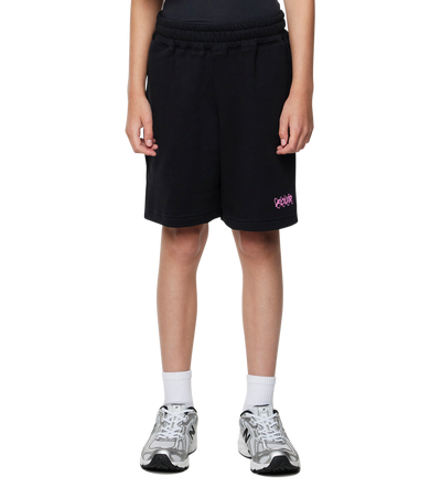 FOUR Circles Logo Shorts in Black/ Pink