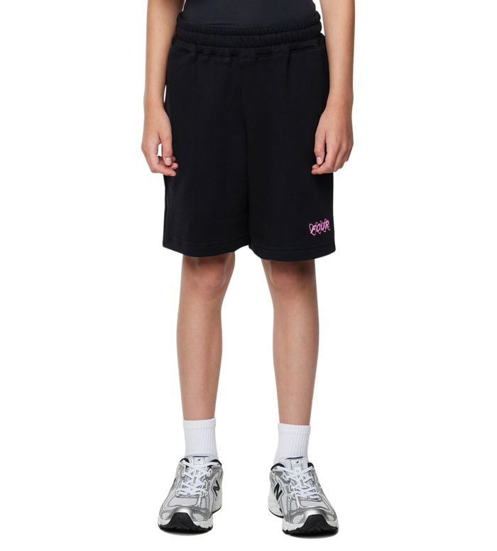 FOUR Circles Logo Shorts in Black/ Pink
