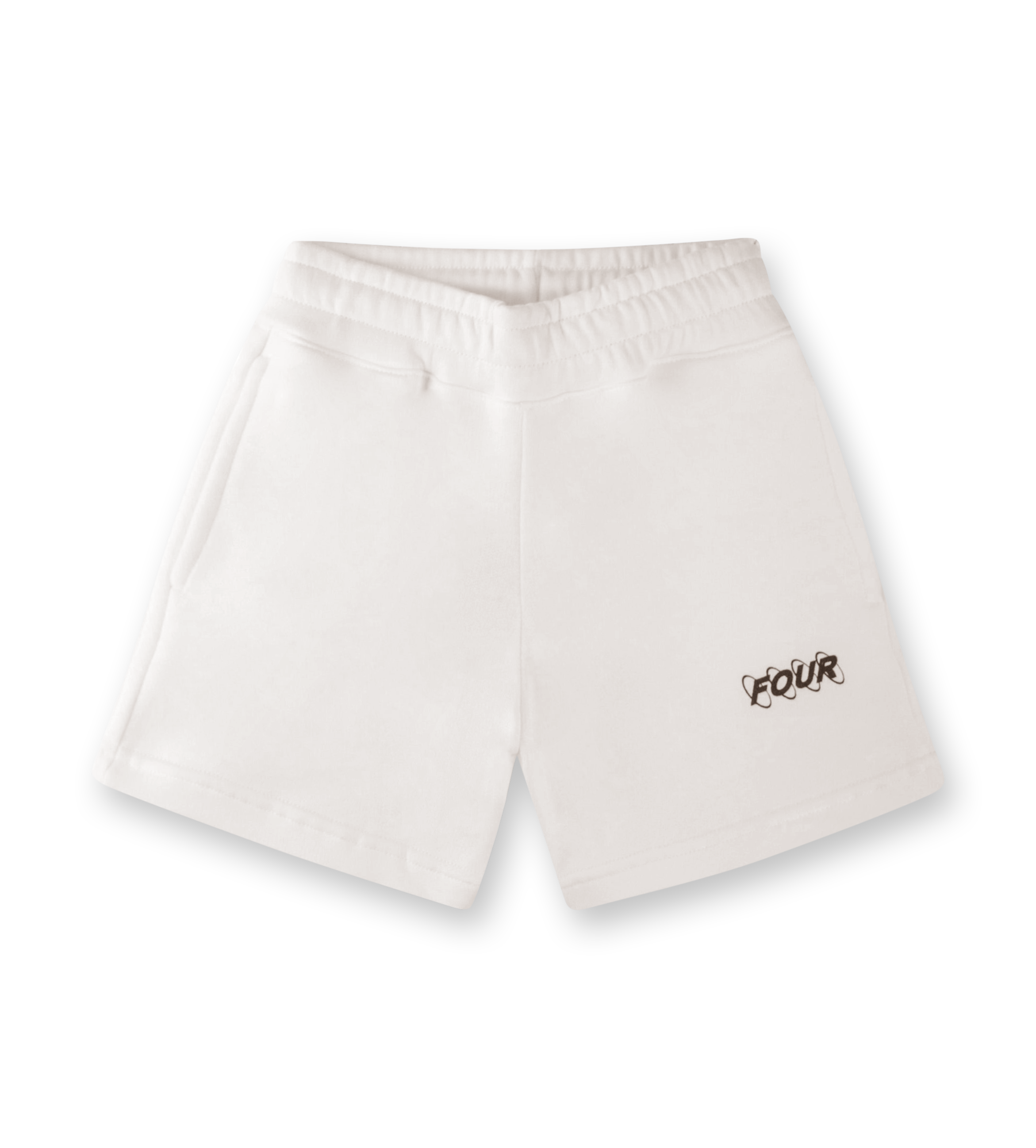 FOUR Circles Logo Shorts in Panna