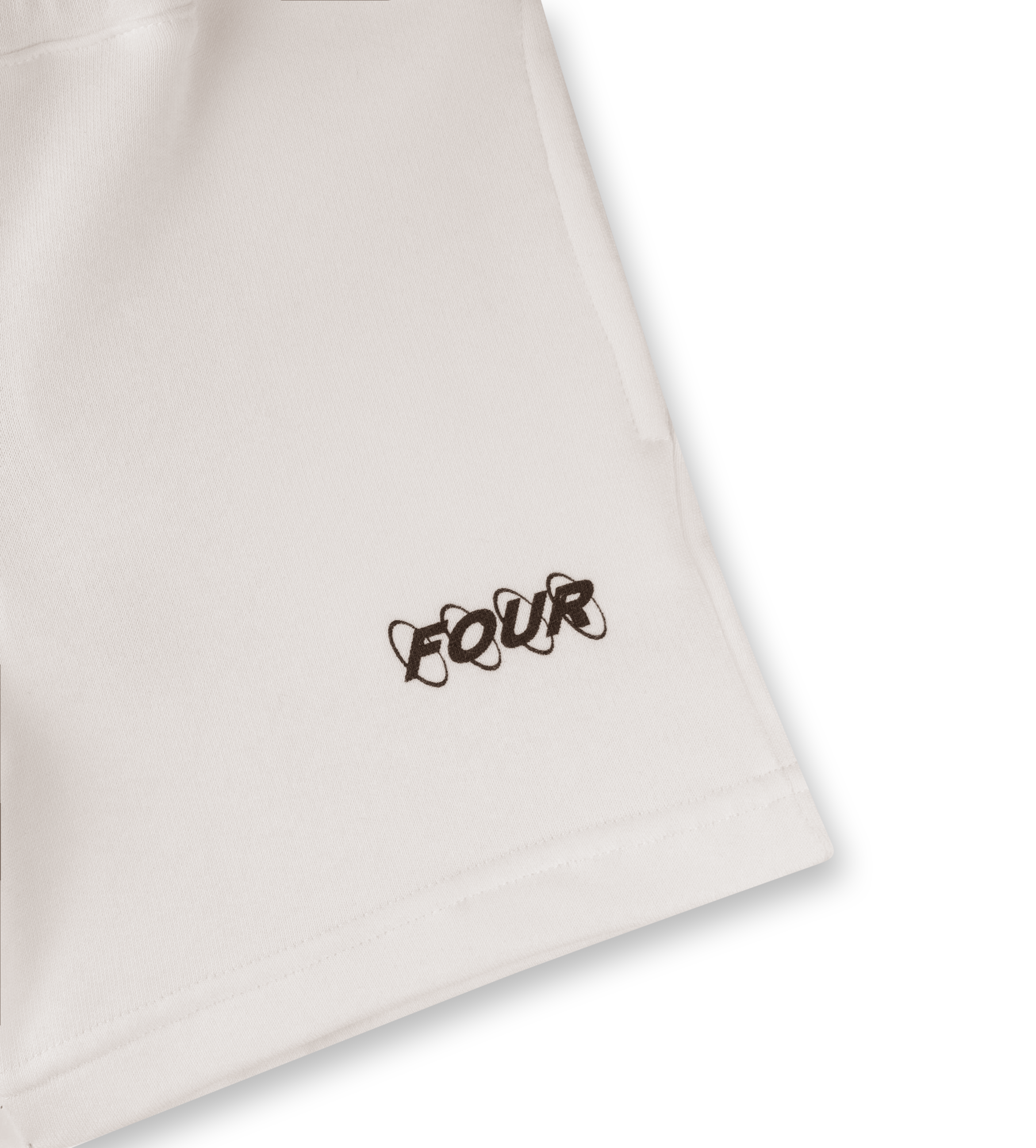 FOUR Circles Logo Shorts in Panna
