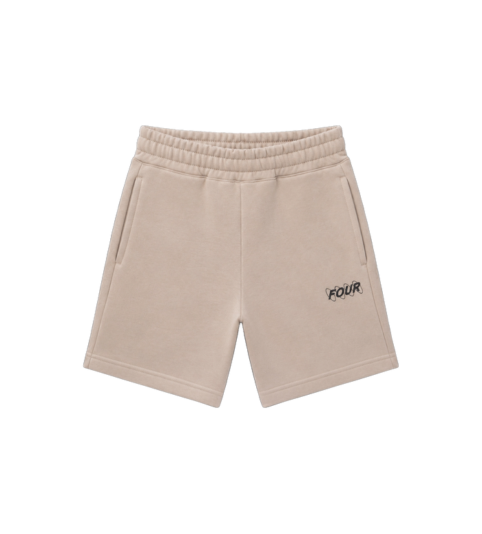 Circles Logo Shorts Vintage Khaki