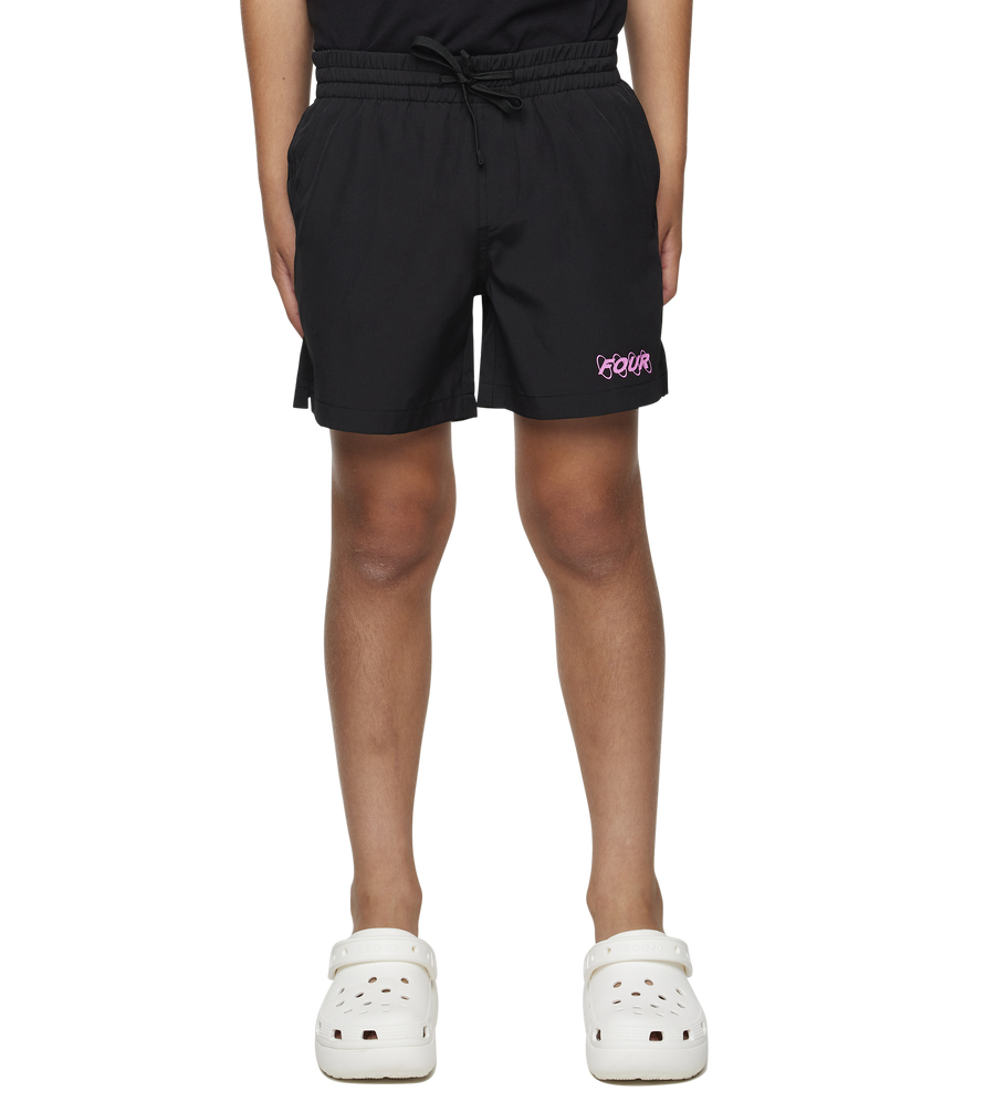 Circles Logo Swim Shorts Black/ Pink